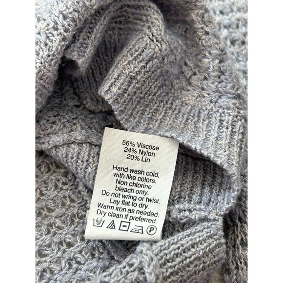 J. Crew Semi-Sheer Knit Raglan Sleeve Crewneck Oversize Sweater XS Heathered - Picture 5 of 8